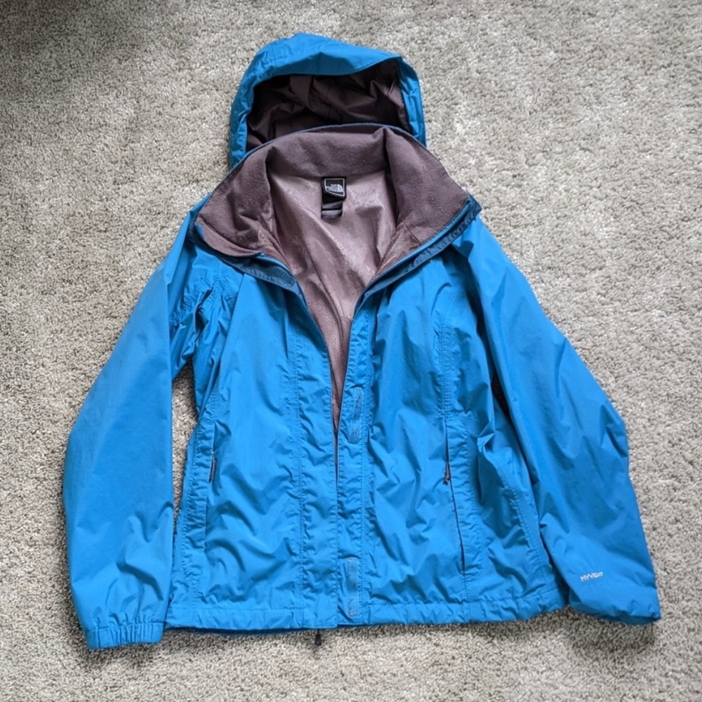 North Face Resolve Rain Jacket Coat in Blue, Women’s Size Medium